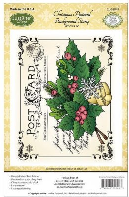 Justrite Cling Stamp - Christmas Postcard