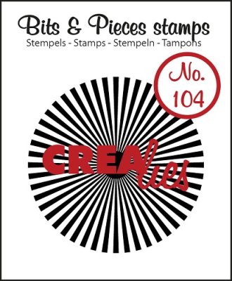 Crealies Clearstamp Bits&Pieces no. 104 Sun rays straight