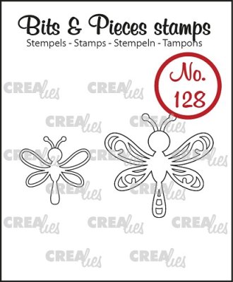 Crealies Clearstamp Bits&Pieces no. 128 2x dragonfly
