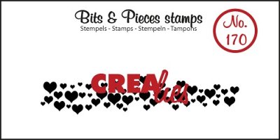 Crealies Clearstamp Bits & Pieces Hearts (strip)