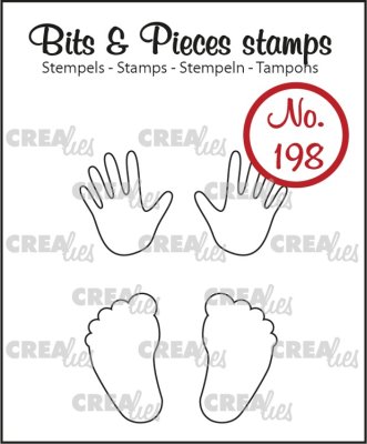 Crealies Clearstamp Bits&Pieces - Baby hands + feet (outline)