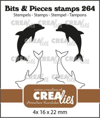 Crealies Clearstamp Bits&Pieces - Dolphins 4x
