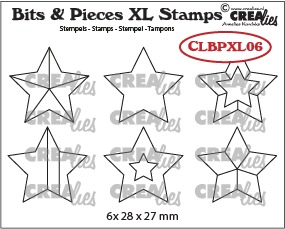 Crealies Bits & Pieces Clearstamps XL - no. 06 Stars