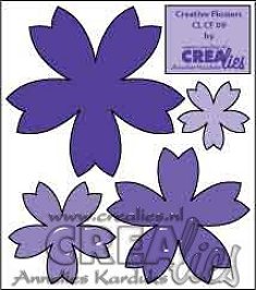 Crealies Creative Flowers no. 09 (set of 4 flowers)