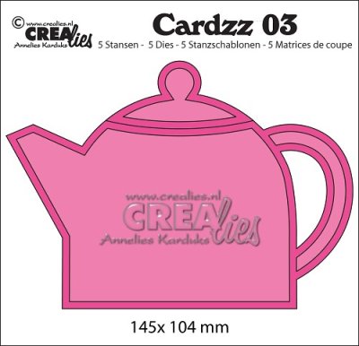 Crealies Cardzz no 3 Teapot