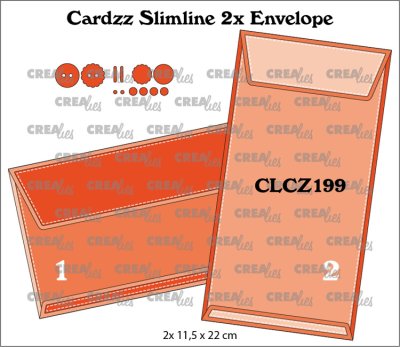 Crealies Cardzz Dies Slimline 2x Envelope CLCZ199