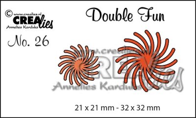 Crealies Double Fun no. 26 die Twisted Sun