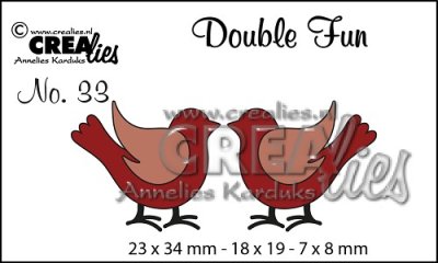 Crealies Double Fun die no. 33 Birds