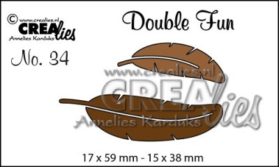 Crealies Double Fun die no. 34 Feathers
