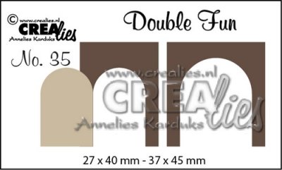 Crealies Double Fun no. 35 - Doghouse doors
