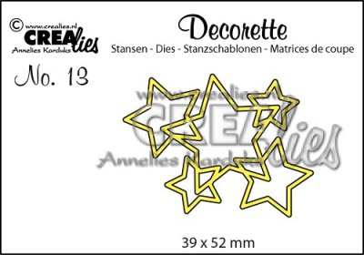 Crealies Decorette no. 13 Die - Interlocking Stars