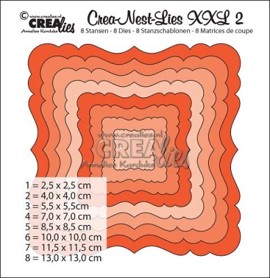 Crealies Crea-nest-dies XXL no. 2 dies (8 dies)