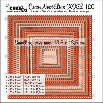 Crealies Crea-nest-dies XXL no. 120 - Squares with square holes
