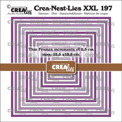 Crealies Crea-Nest-Lies XXL Dies Thin Frames Squares Smooth