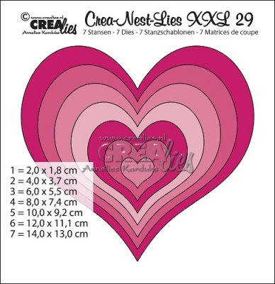 Crealies Crea-Nest-Lies XXL no. 29 dies Heart (7 dies)