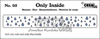 Crealies Only Inside no. 5 teardrops