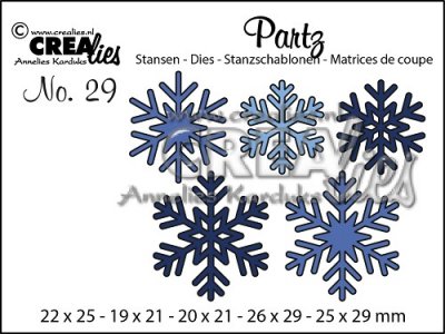 Crealies Partz Dies no. 29 - 5x Snowflakes