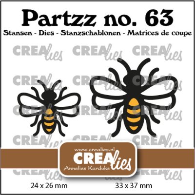 Crealies Partzz Dies - Bees small and medium (2 dies)