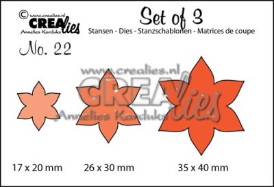 Crealies Set of 3 dies no. 22 Flowers 13