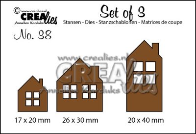 Crealies Set of 3 dies no. 38 - Houses