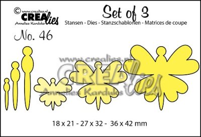 Crealies Set of 3 dies no. 46 Butterflies 8