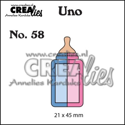 Crealies Uno Dies no. 58 Baby bottle (Small)