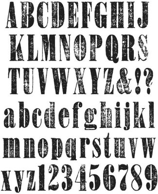Tim Holz Stampers Anonymous - Worn Text