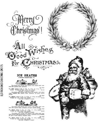 Tim Holtz Stampers Anonymous Cling Stamps - Old Fashioned Christmas