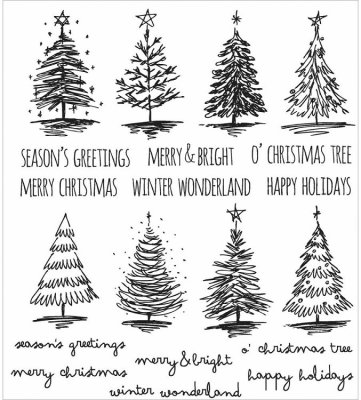 Tim Holtz Stampers Anonymous - Scribbly Christmas