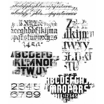 Tim Holtz Stampers Anonymous - Faded Type