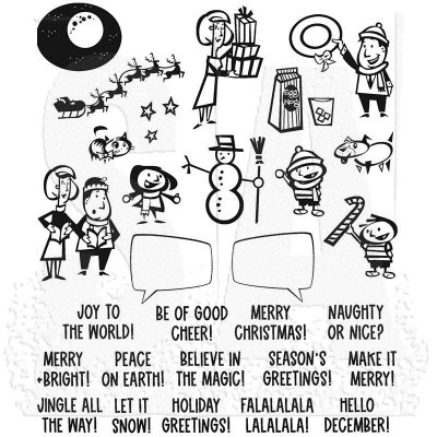 Tim Holtz Stampers Anonymous Cling Stamps - Christmas Cartoons