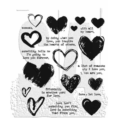 Tim Holtz Stampers Anonymous Cling Stamps - Love Notes