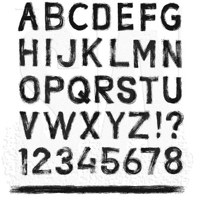 Tim Holtz Stampers Anonymous Cling Stamps - Sign Painter