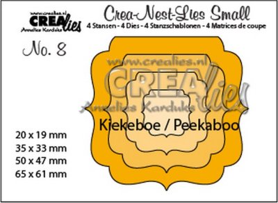Crealies Crea-nest-dies small no. 8 Peekaboo ornament square