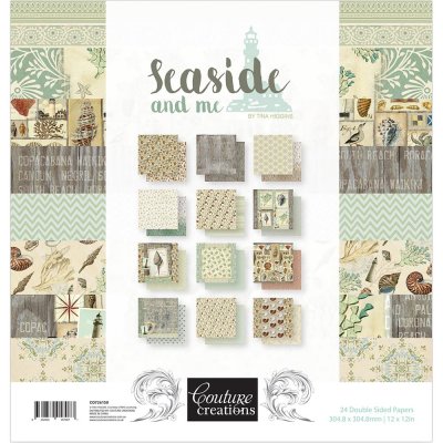 Couture Creations 12"x12" Paper Pad - Seaside And Me (24 sheets)