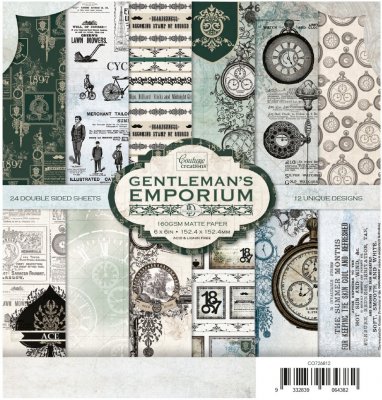 Couture Creations 6”x6” Paper Pack - Gentleman's Emporium (24 sheets)