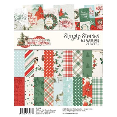 Simple Stories 6”x8” Paper Pad - Country Christmas (24 sheets)