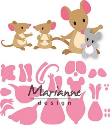 Marianne Design Collectables - Elines Mice Family