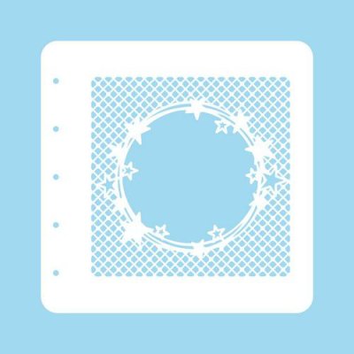 Nellies Choice Stencil - Christmas Time Stars in Circles
