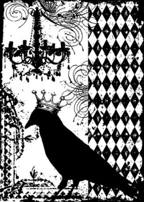FÖRBESTÄLLNING! Tim Holtz Stampers Anonymous Cling Stamp - Blackbird