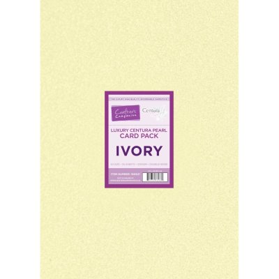 Crafters Companion Luxury Centura Pearl A3 Card - Ivory (20 double-sided sheets)