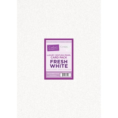 Crafters Companion Luxury Centura Pearl A3 Card - Fresh White (20 double-sided sheets)