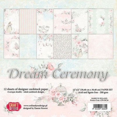 Craft&You 12”x12” Dream Ceremony BIG Paper Set (12 sheets)