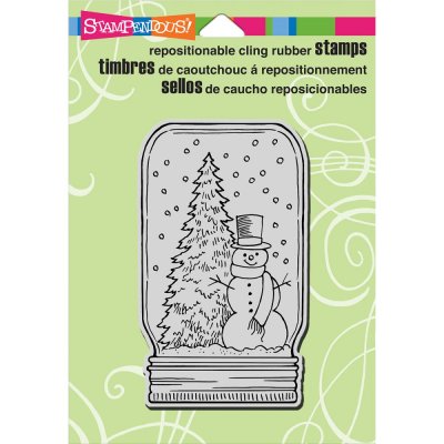 Stampendous Cling Stamp - Snow Jar