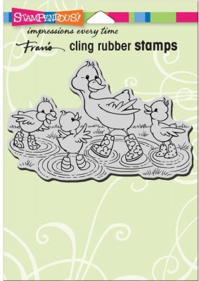 Stampendous Cling Rubber Stamp - Puddle Ducks