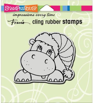 Stampendous Cling Stamp - Hippo Holiday