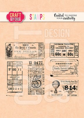 Craft & You Design Stamps Set - Ticket #1