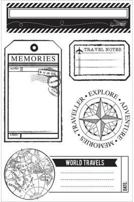 Kaisercraft Clear Stamp Set - Now Boarding