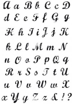 Kaisercraft - Vintage Script Font Clear Stamp Set