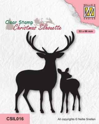 Nellies Choice Christmas Silhouette Clearstamp - Deer